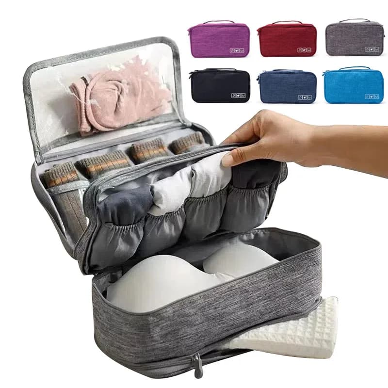 Borsa Portatile da Viaggio per Organizzare Vestiti e Biancheria Intima, Organizer Impermeabile per Calzini e Reggiseni