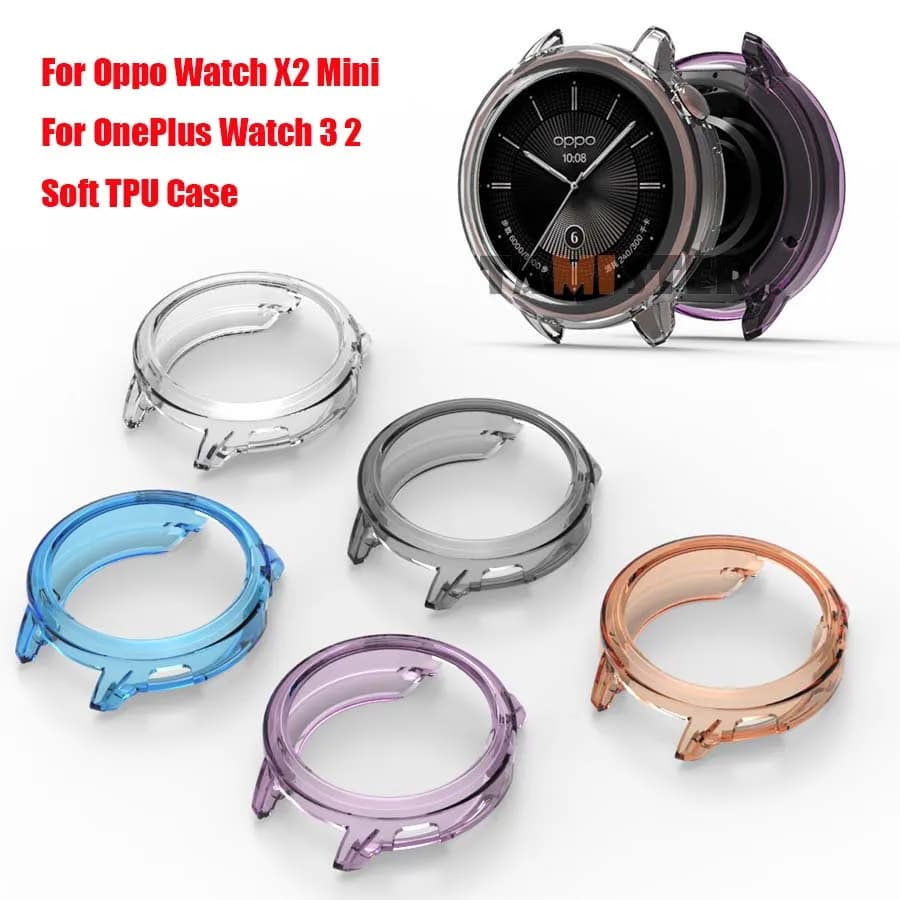 Custodia morbida in TPU per Oppo Watch X2 Mini X Custodia protettiva per paraurti per OnePlus Watch 3 2 Custodia protettiva per telaio Accessorio intelligente