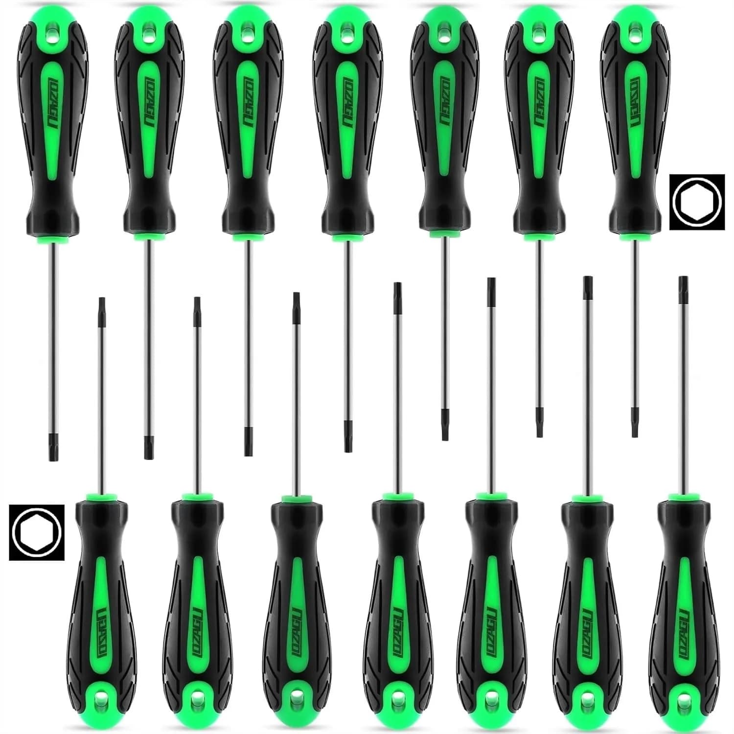 Set di 14 Mini Cacciaviti Esagonali, Chiavi Allen Metriche e SAE con Punte Magnetiche per Auto RC, Quadricotteri e Modelli di Elicotteri