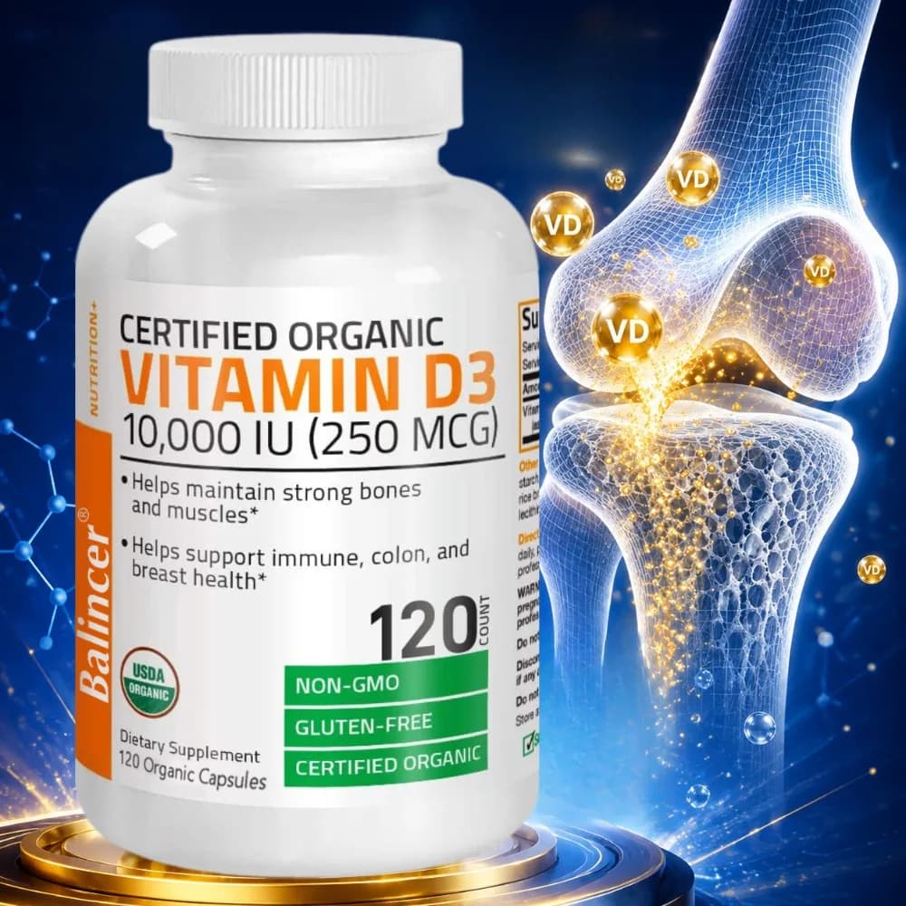 Vitamin D3 Supplement 10,000 IU - Promotes & Teeth , Supports Bone Density, Improve Immunity, Y Muscle Function
