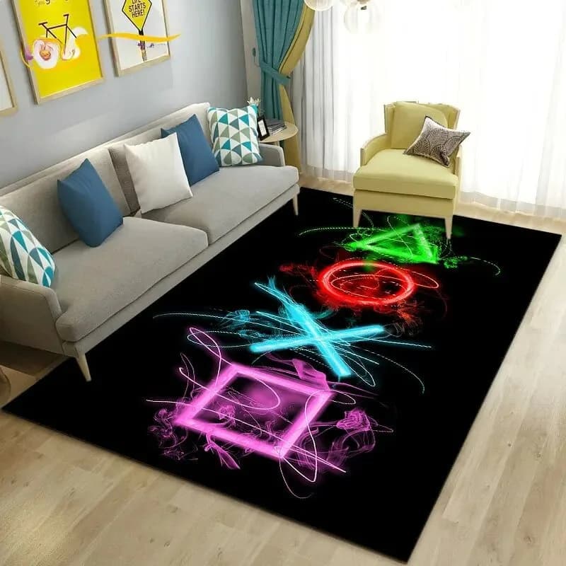 Gioco di cartoni animati 3D Tappeto grande per la casa Soggiorno Camera da letto Divano Zerbino Decor Kids Play Area Tappeto Tappeto Tappetino antiscivolo