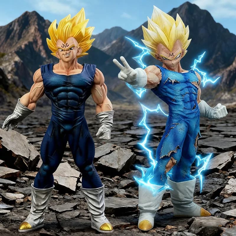 27 centimetri DBZ Majin Vegeta Modello Dragon Ball Z Action Figure Anime Vegeta Figurine Collezione GK Statua Ornamenti Giocattoli Regalo per I Bambini