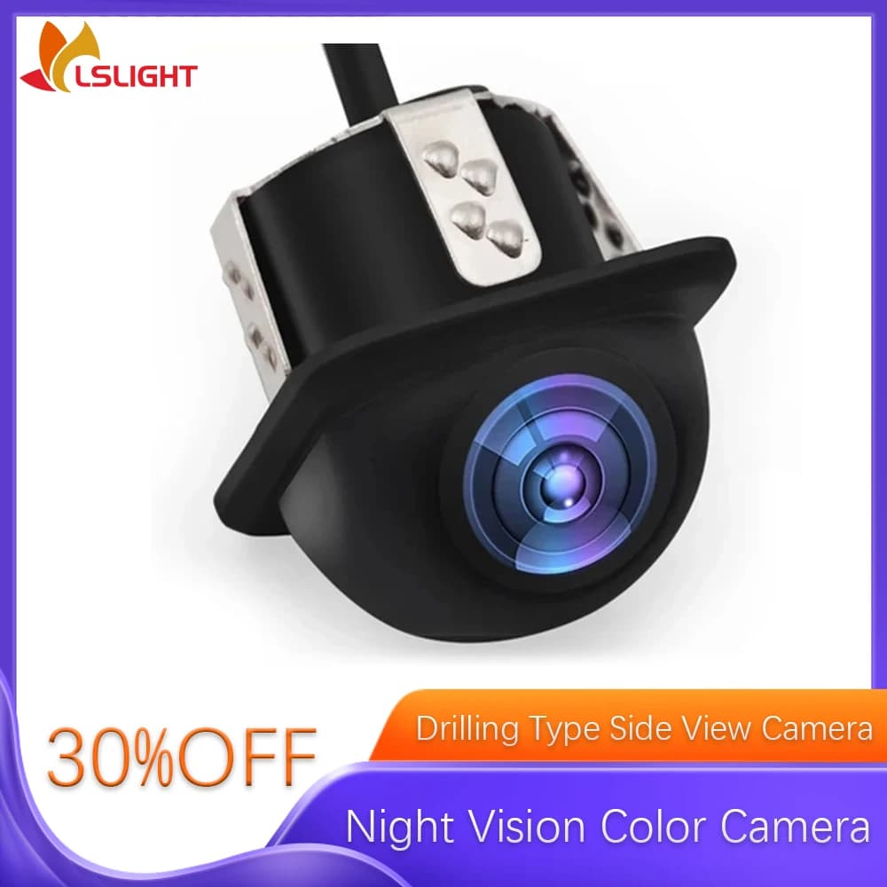 4 Led Car Camera Light Night Vision Waterproof Rear View Reversing Parking Camera Auto Electronics Accessories