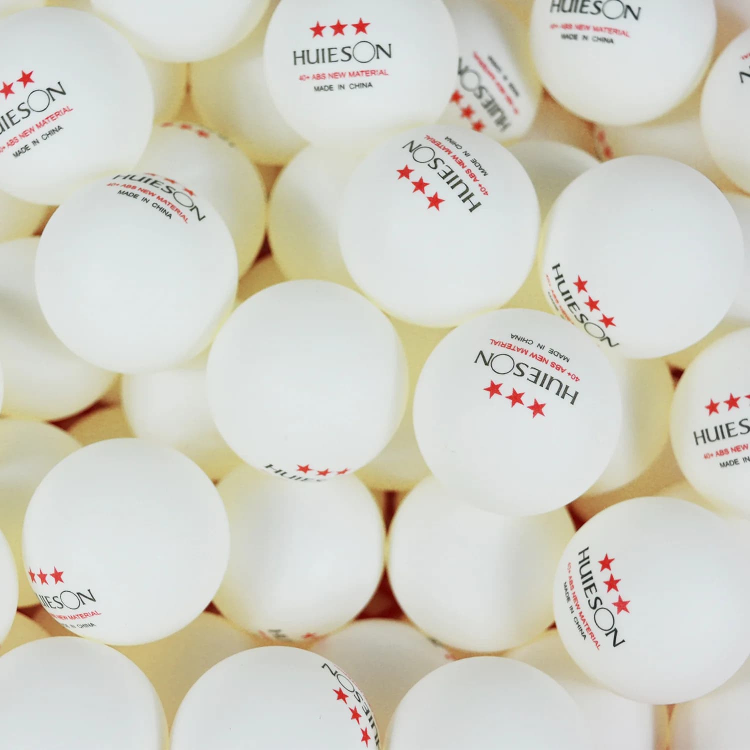 Palline da ping pong Huieson 3 stelle 50 ~ 100 pezzi ABS 40+ Nuovo materiale Palline da ping pong Palline da ping pong per la competizione
