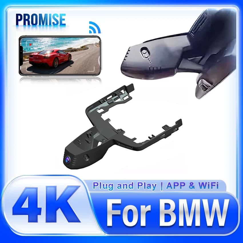 For BMW IX 2022 ~ 2025 Front and Rear plug and play 4K Dash Cam for Auto Camera Recorder Dashcam WIFI Auto Dvr Registration Devices