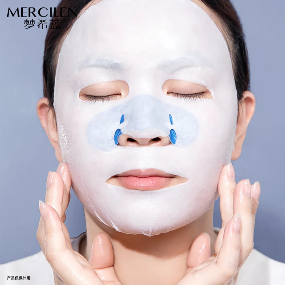 5 Pz Matsutake Collagen Face Mask Remove Black Dots Nose Mask Dissolvency Rugs Hydrating Reduce Pores Masks for Face Skin Care