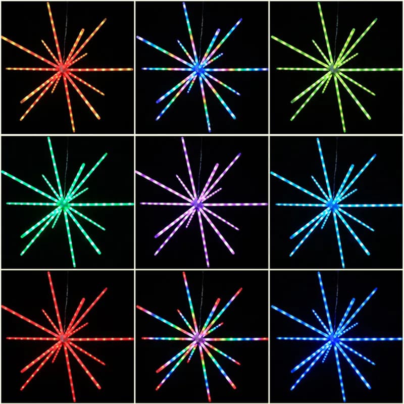 LED desk lamp with smart fireworks, APP control and music sound synchronization RGBIC night light, LED lights Decorative USB with magic color point f