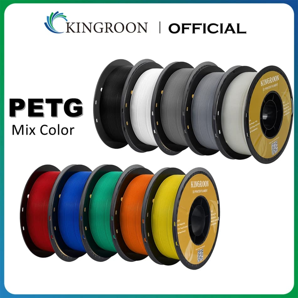 3D Printer Filament KINGROON PETG 1,75 mm 5 kg 10 kg mixed colors 3D printing material 1 kg/rotole Plastic PETG for 3D printer FDM