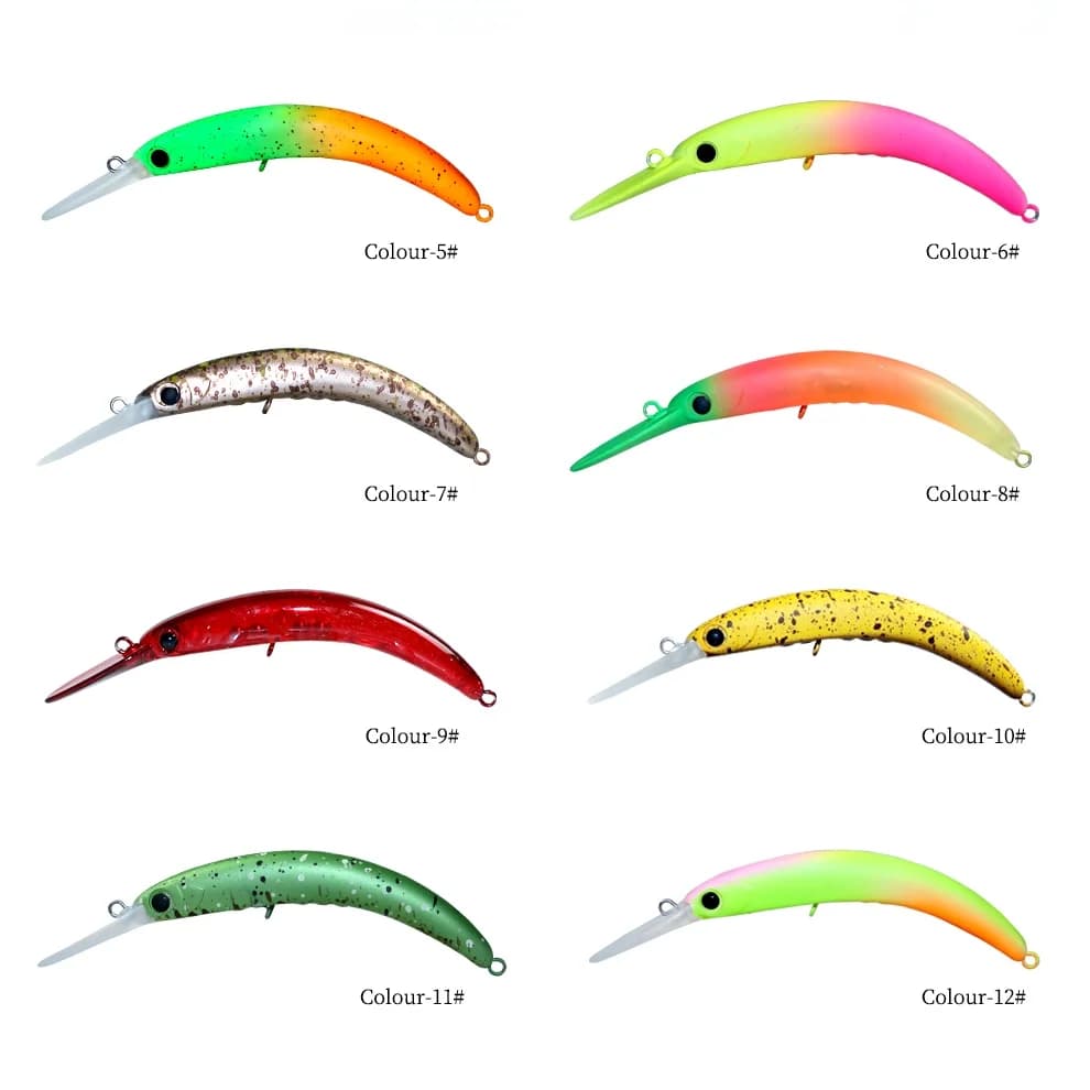 Swolfy 8 Pezzi 3g 55mm Mini Esca Affondante Lenta Crankbait Wobbler per Pesca alla Trota, Esca Artificiale Rigida per Acqua Dolce