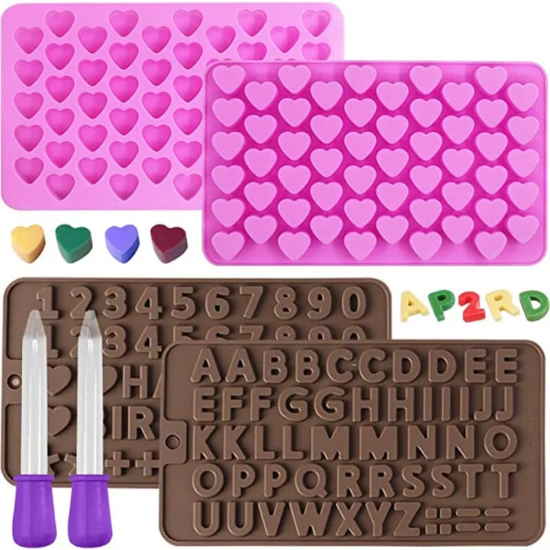 Multicavity cuore cioccolato stampo in Silicone lettera digitale caramelle biscotto gelatina strumento di cottura fare torta Decor stampo vassoio di ghiaccio regali