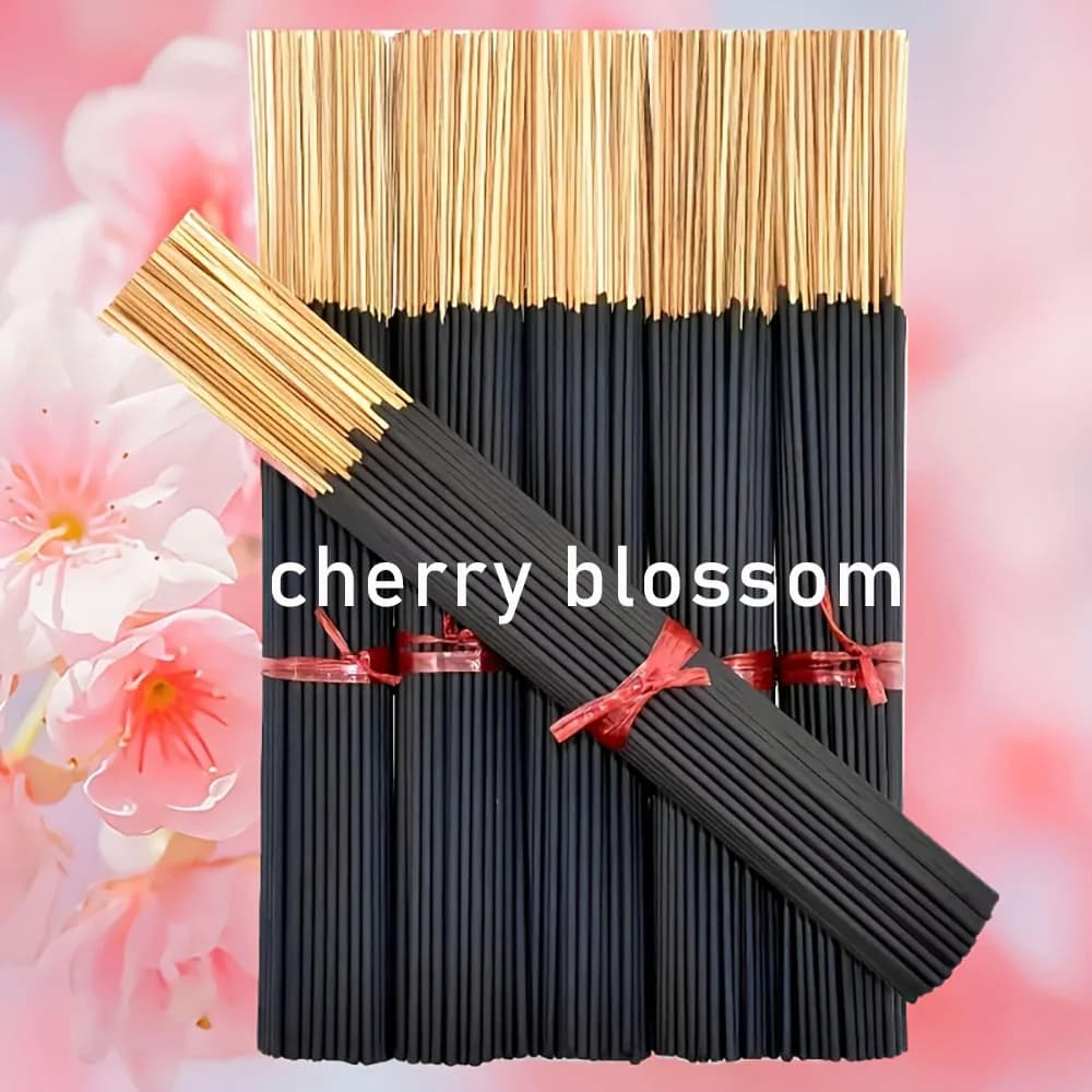 30/70/170/250/400/700/1500 Bastoncini di incenso giapponesi con fiori di ciliegio, lungo tempo di combustione, lisci e puliti, adatti per la casa, la cucina e il ristorante