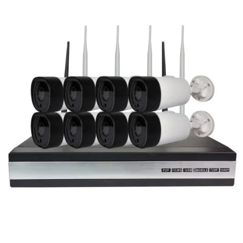 4/8CH Wireless Security CCTV Camera System Wifi Outdoor Surveillance Camera Kits A4