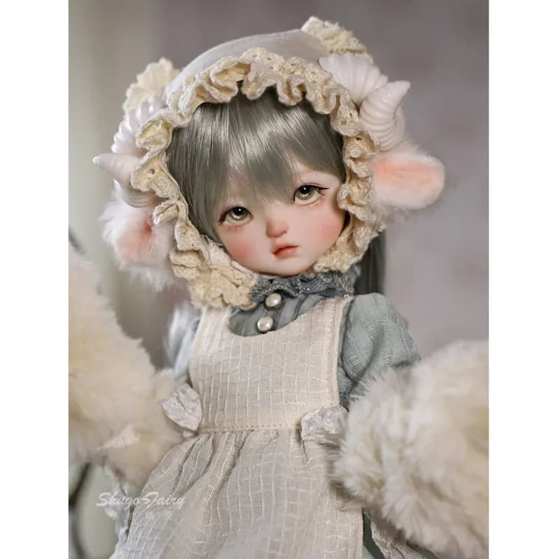 Autentico tessuto per bambola BJD a sei punti carino bambola ragazza autunno inverno atmosfera piccola pecora foulard SD costume bambola umanoide