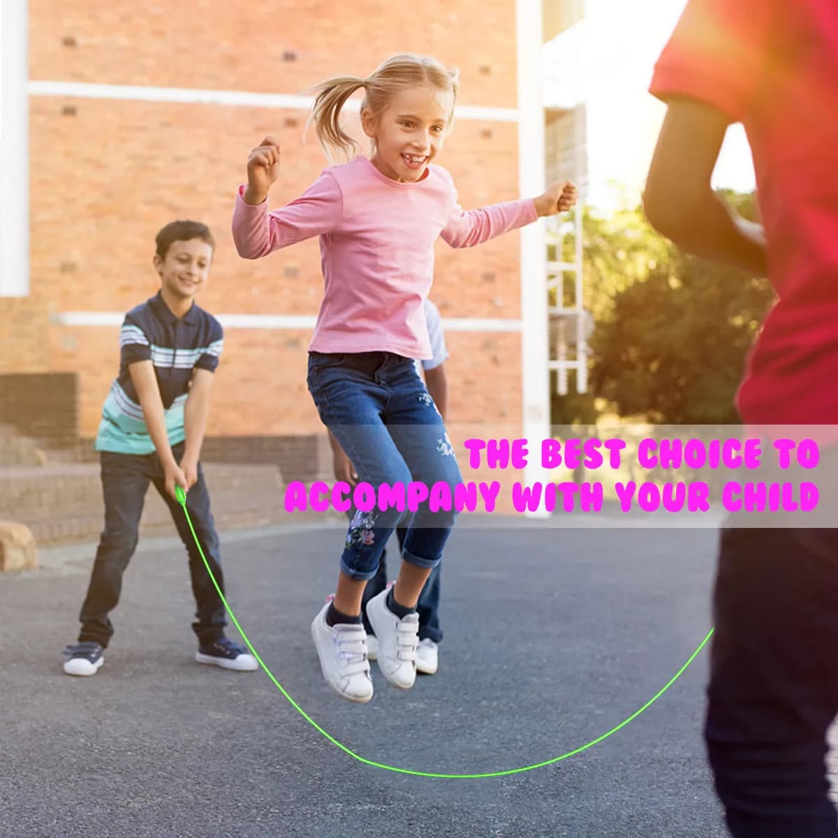 10Pcs Adjustable Jumping Rope for Children with Plastic Handles Ideal for Skill Development Cardiovascular Health and Active