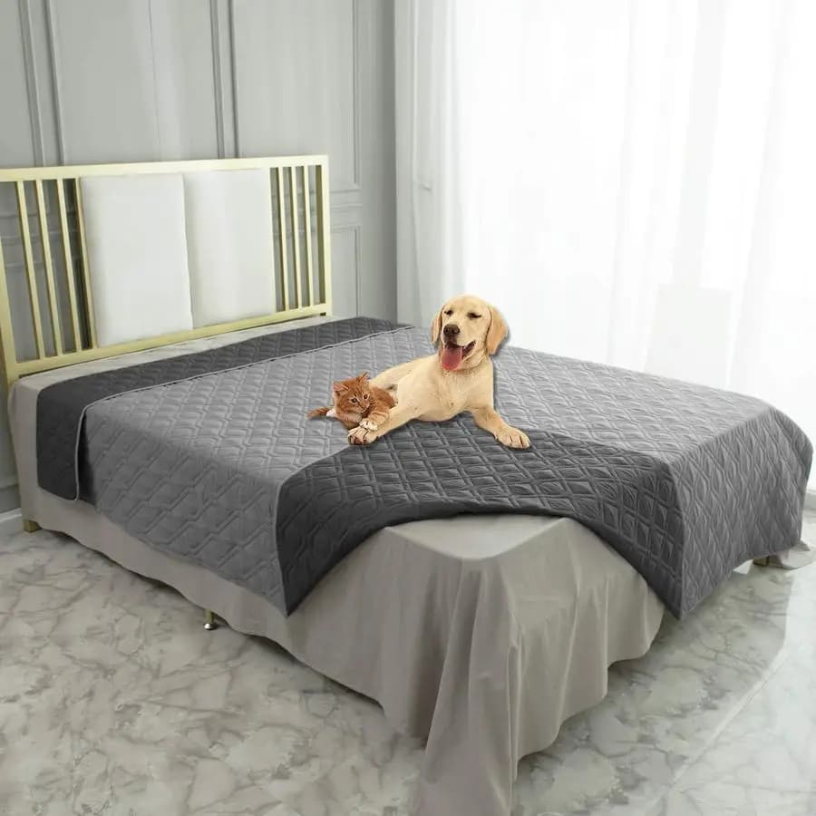 Waterproof Cane Cover, Pet Cover for Furniture, Bed, Sofa, Reversible