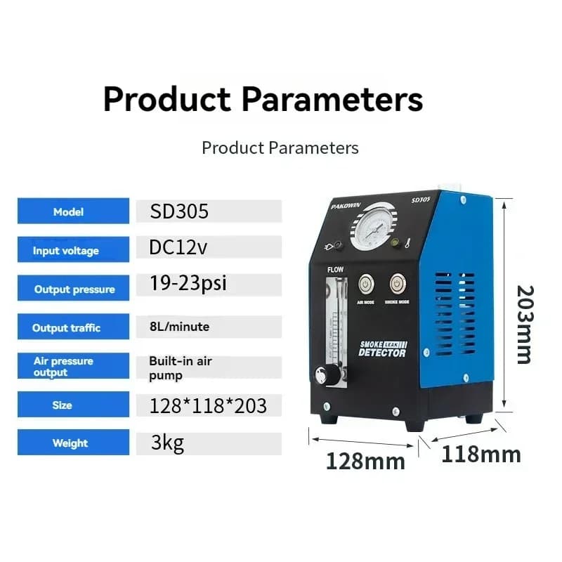 Automobile Smoke Leak Detector Smoke Machine Engine Intake Leakage Fault Detection Maintenance Leak Detector