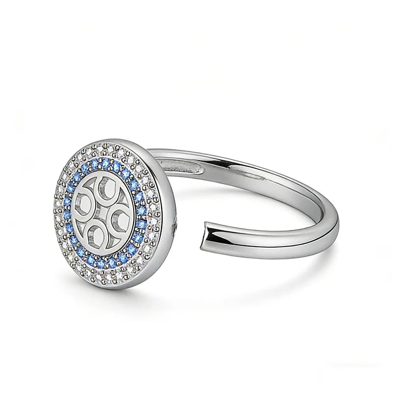 Anello Girevole Antistress Trendy con Cristalli, Gioiello Creativo per Donne, Accessorio Anti-Ansia