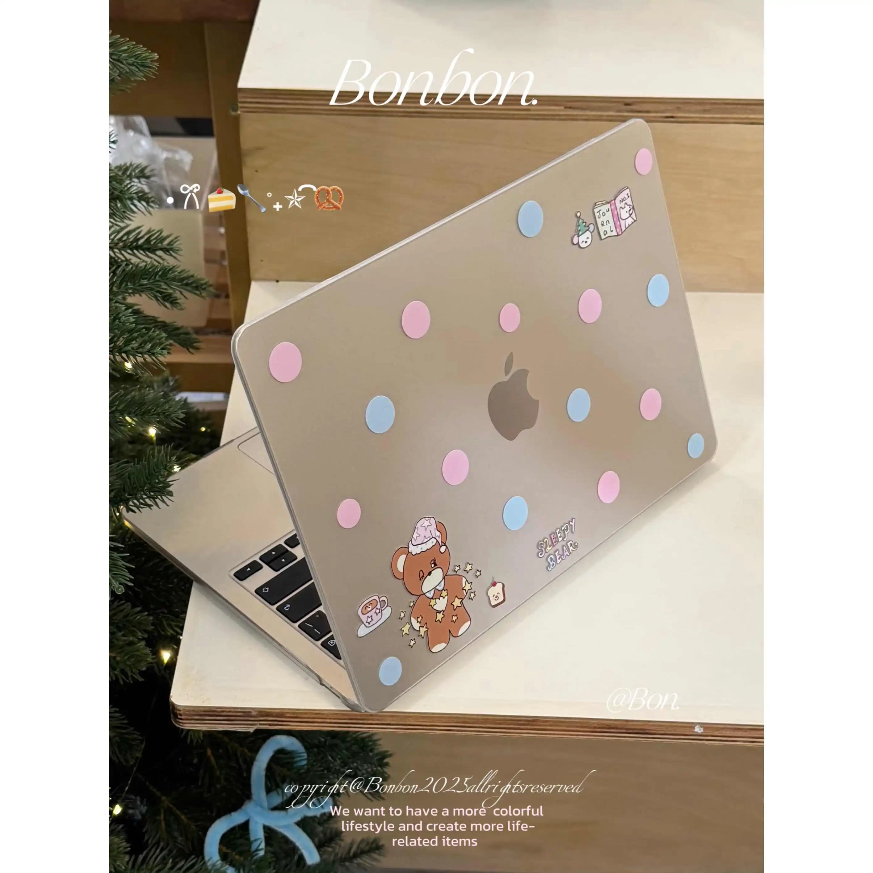Little Bear~ Custodia Originale per MacBook Neo 13 2026 Air 15 M4 M3, Cover Rigida per MacBook Pro 14 M1 M2 M5 14 16, Accessori per Custodia
