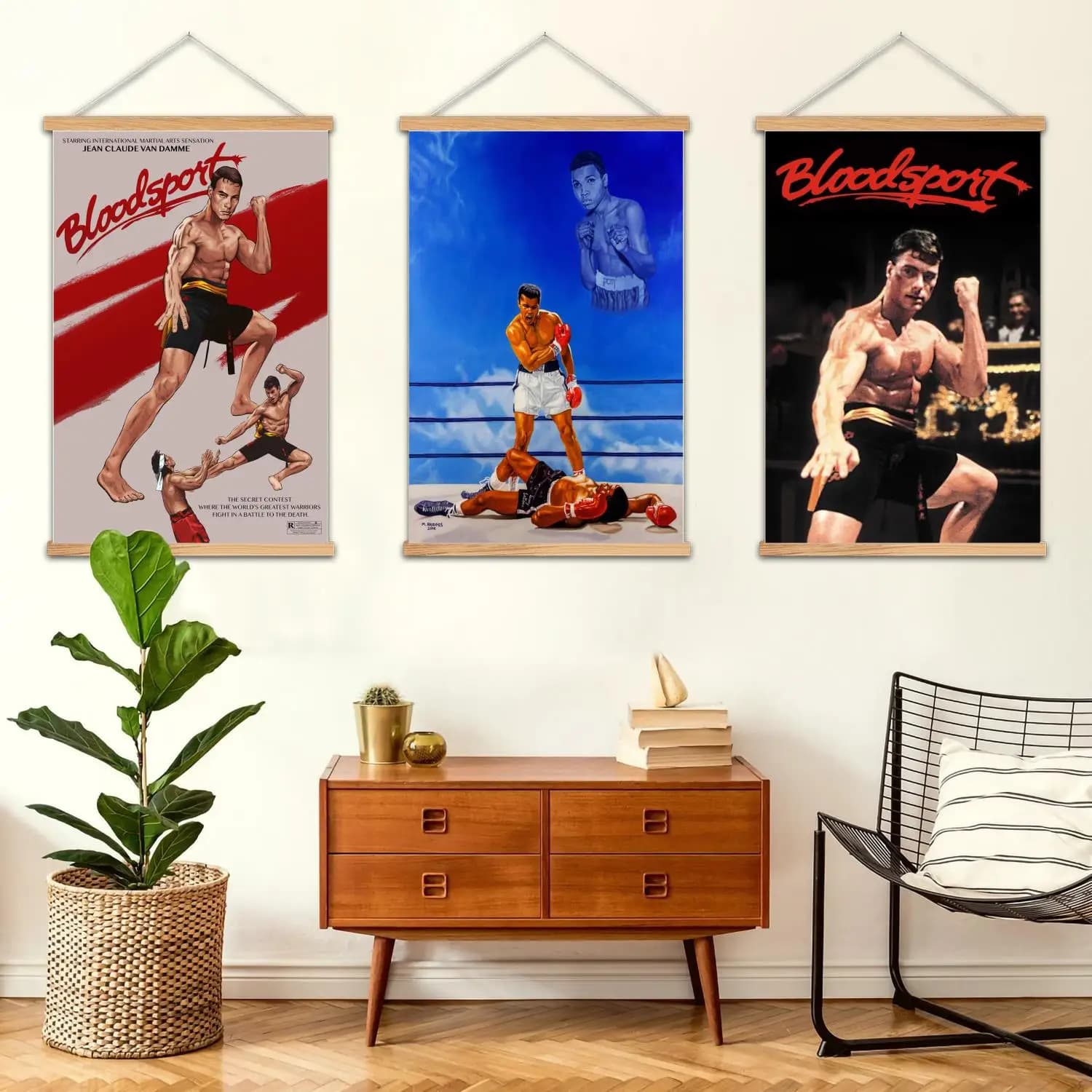 bloodsport Framed mural painting Poster on canvas and wall art, image printing, modern family bedroom furniture, decorative painting