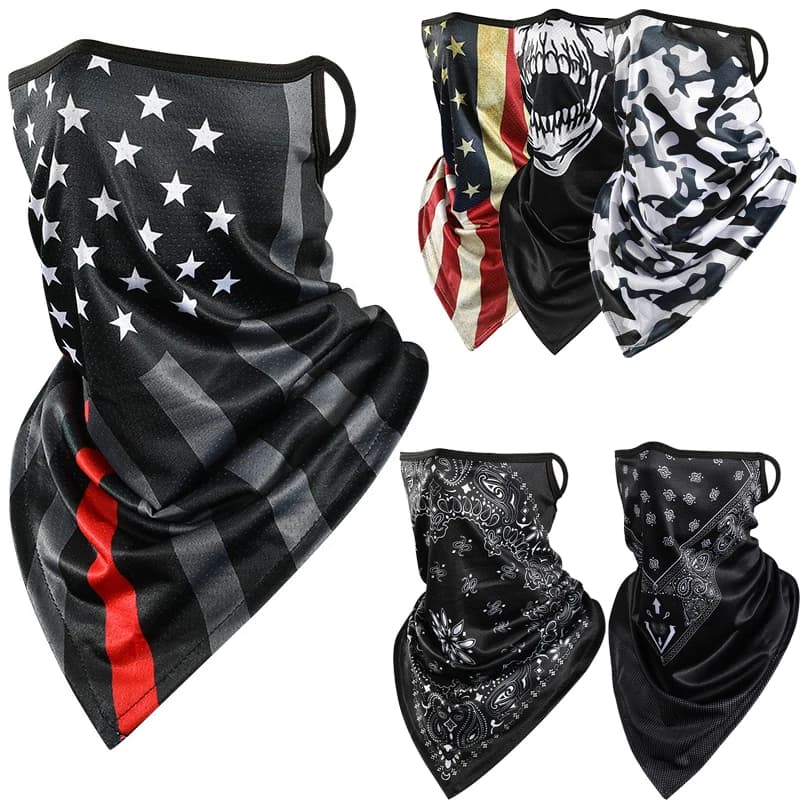 Camouflage Moto Viso Ice Silk Mask Summer Anti-UV Race Riding Visiera Sport Copricapo Motorcycle Accessories