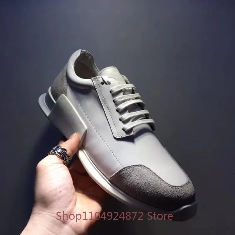 Scarpe Casual da Uomo in Vera Pelle, Comode Sneakers Giovanili da Strada, Scarpe Basse di Design per Uomo