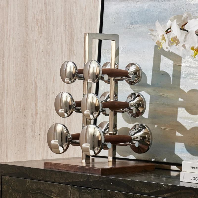 Oggetto decorativo da scrivania a forma di manubrio in metallo di lusso, accessorio creativo per l'arredamento della casa, per il soggiorno