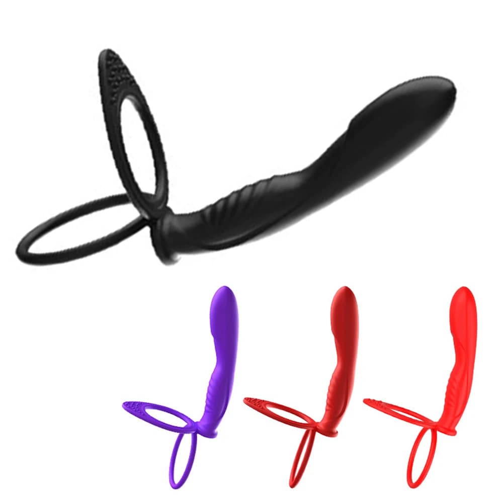 Doppia penetrazione Plug anale vibratore dildo anello del rubinetto Butt Plug per gli uomini Strap On pene spina della vagina giocattoli adulti del sesso per le coppie