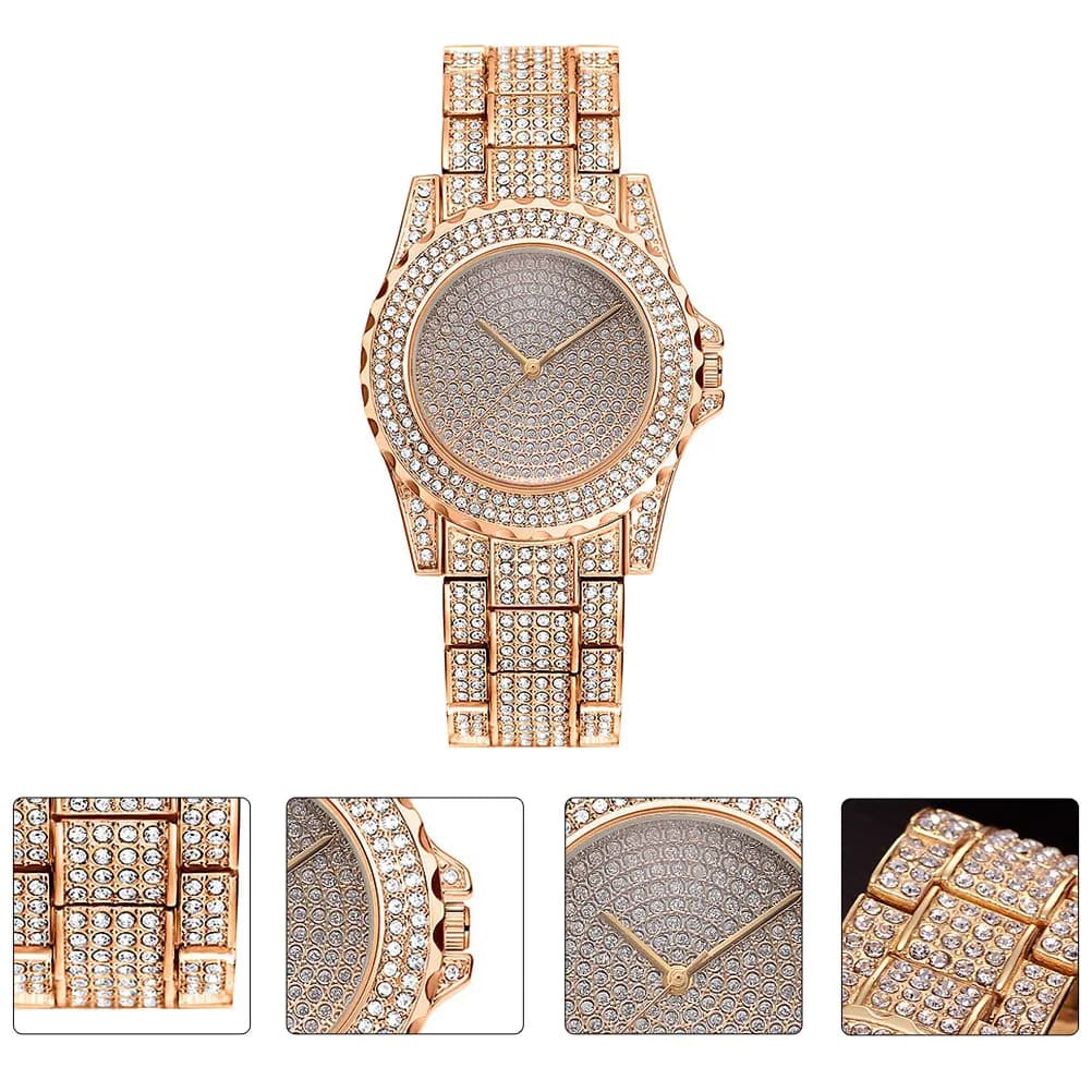 Orologio da Polso al Quarzo da Donna in Lega con Vetro, Elegante e alla Moda, per Uso Casual e Professionale
