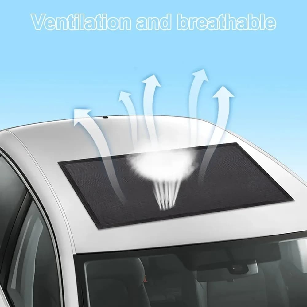 Rete Parasole Anti-Zanzare per Tettuccio Auto, Protezione Solare, Isolamento Termico, Schermo Magnetico per Tetto, Parasole Ventilato