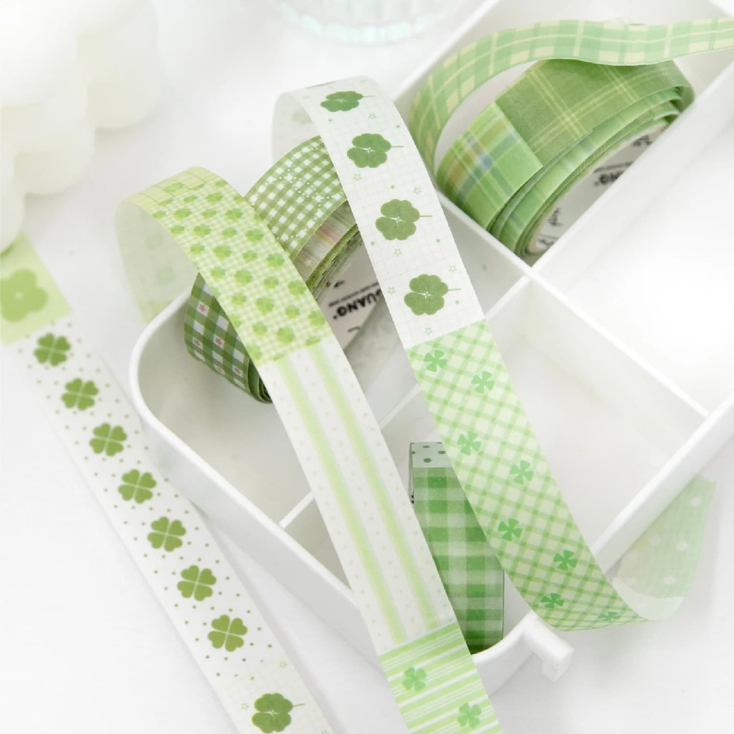 5rolls Fabric Fragments Series Ins Simple Basic Decoration Washi Tape Set DIY Handmade Collage Aesthetic Scrapbook Tape