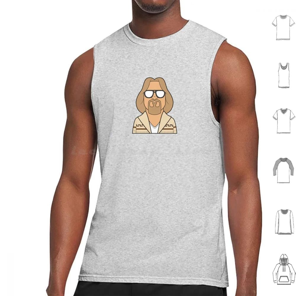 The Dude Tank Tops Vest Sleeveless Lebowski Drugo Dude Movie Cinema Mark Zero Bridges Sunglasses Portrait 90s Cohen