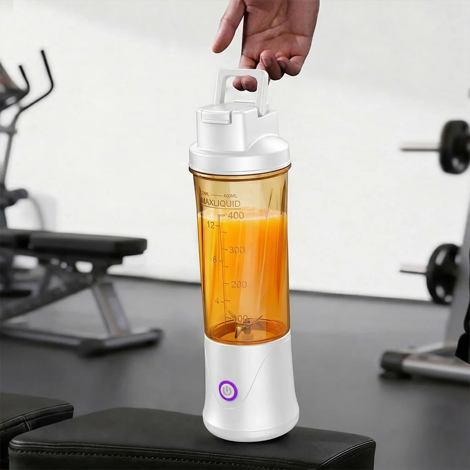 Portable Blender for Smoothie, Succhi and Food Processing, 450ML, Mini Wireless Blender for Kitchen, Office, Gym