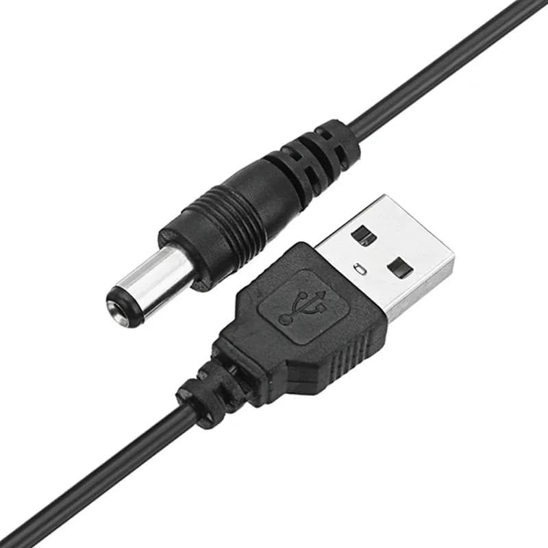 Cavo da USB a CC Connettore di alimentazione Spina maschio da 5,5x2,1 mm Cavo USB da 5 V Linea di estensione retroilluminazione TV per 2835 5050 Luce a nastro LED