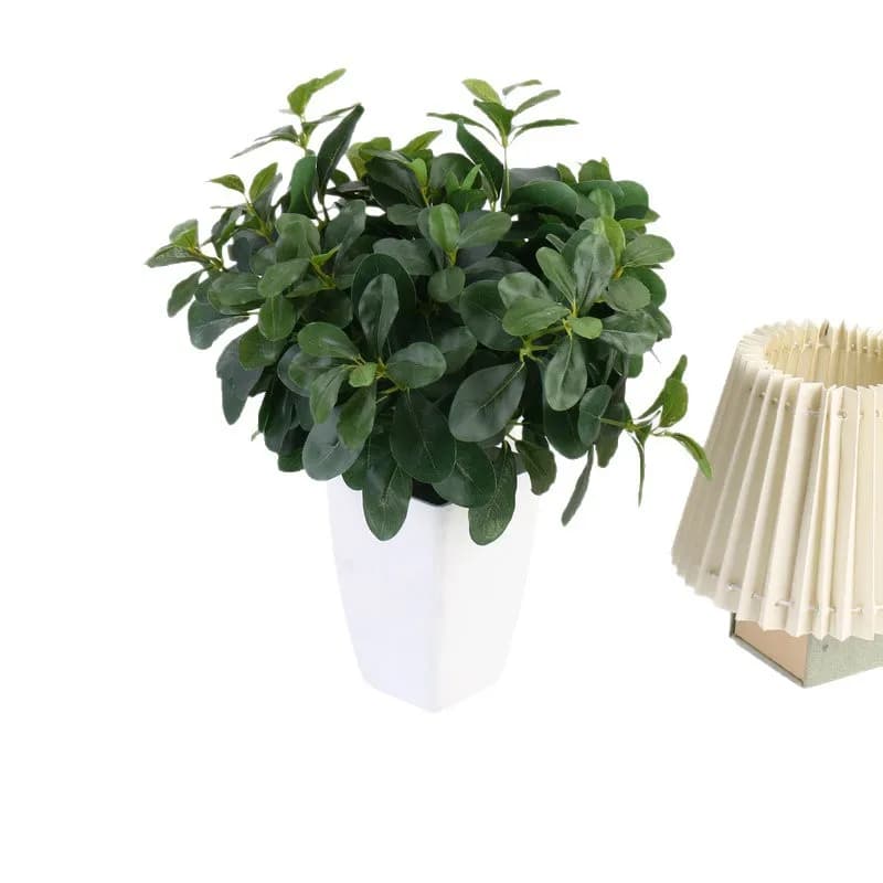 Bonsai Artificiale con Foglie di Fulu, Pianta Decorativa in Vaso per Interni e Uffici, Combinazione di Fiori Simulati