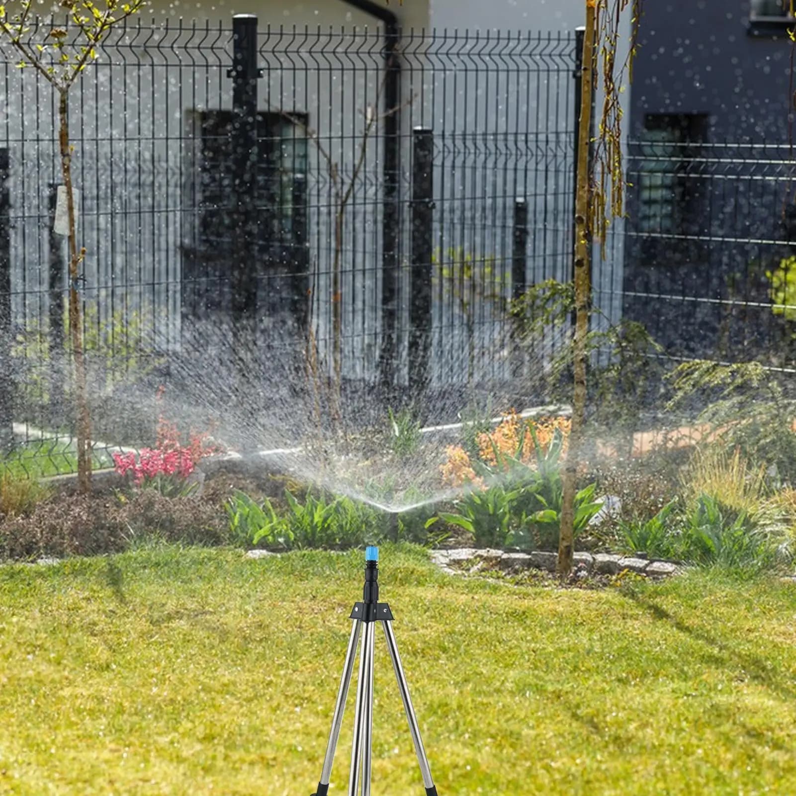 Garden tripod sprinklers 360-degree sprinklers Treppiede Garden flower bed adjustable height irrigation equipment