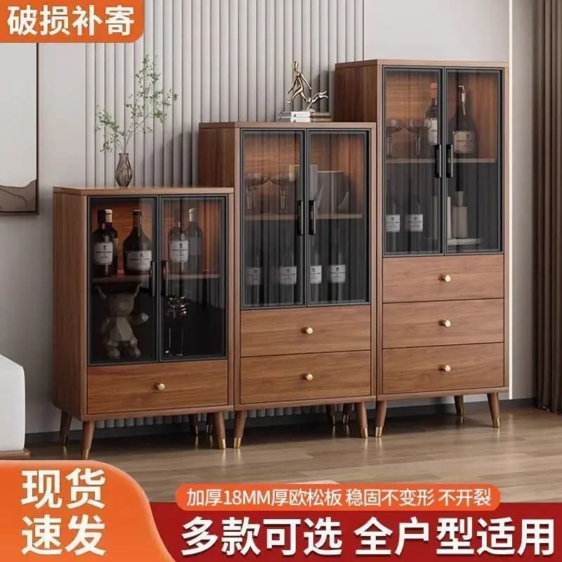 Armadietto del vino del soggiorno, credenza da pranzo semplice moderna cinese per la casa, armadietto del vino da parete integrato in vetro, piccolo appartamento per la casa