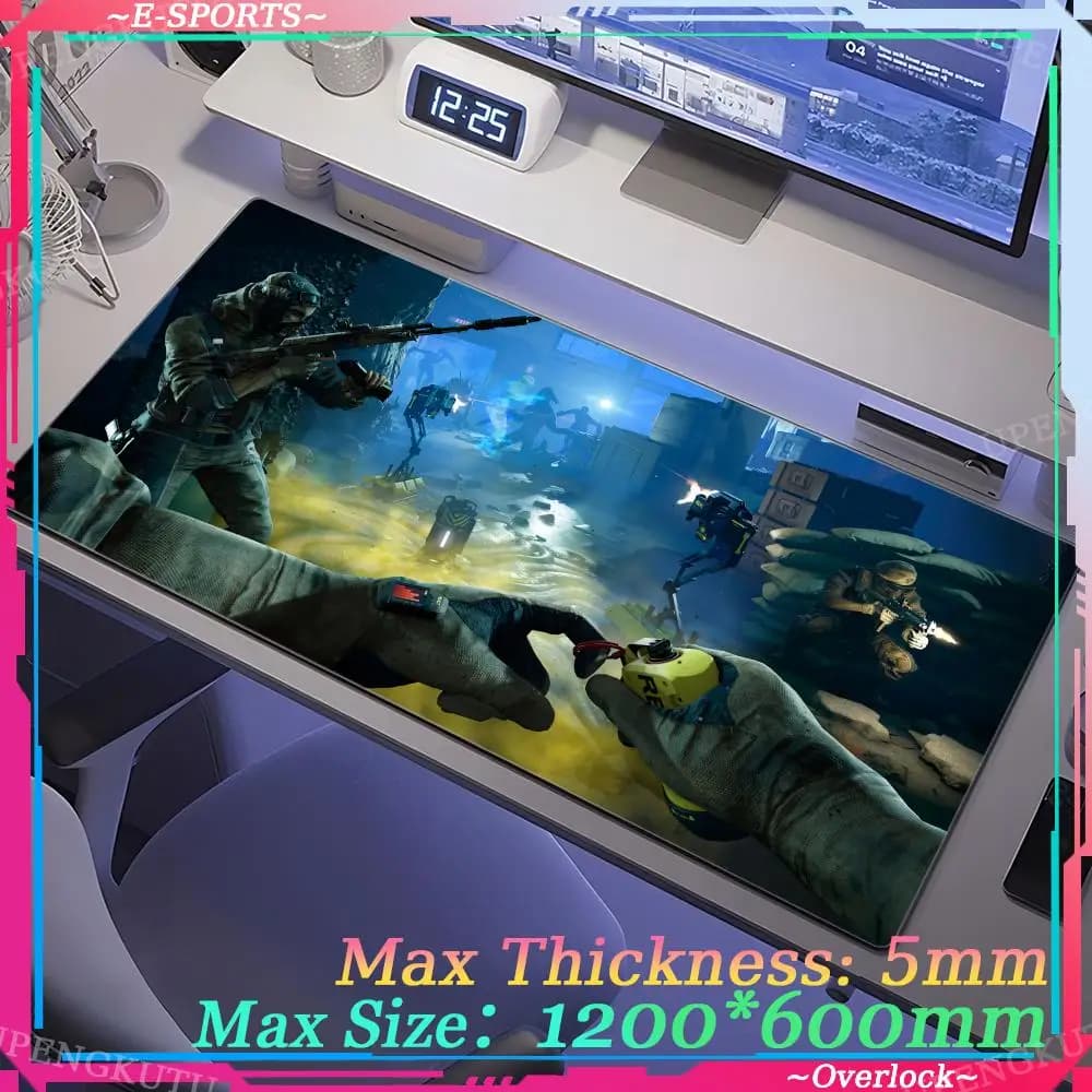 Tappetino per mouse oversize T_Tom Clancys Rainbow Six E_Extraction 1200X600MM Accessori per desktop Accessori per ufficio Tappetino per tastiera da gioco