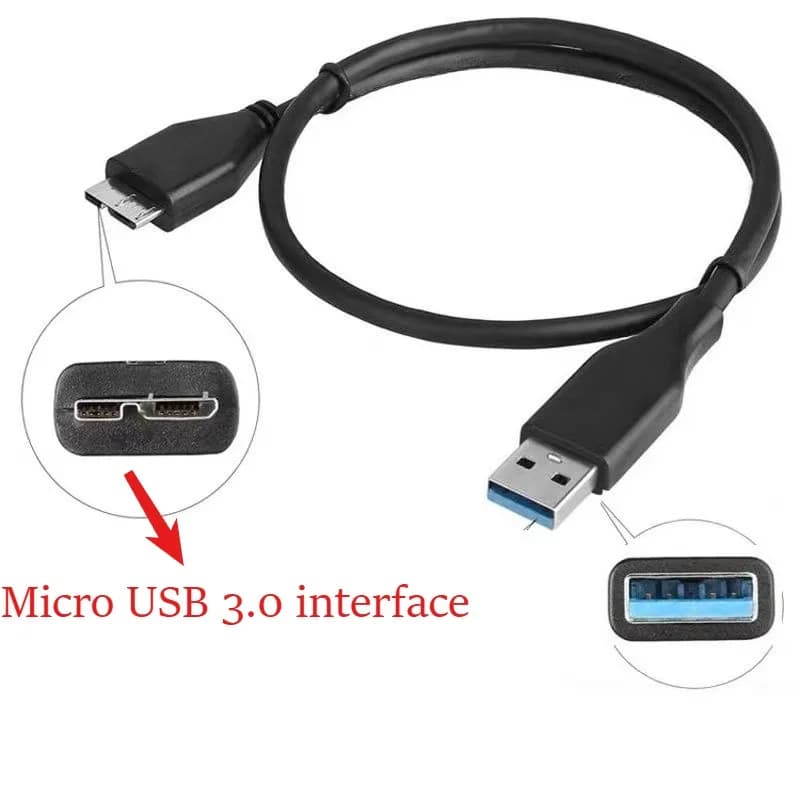 Cavo USB Type C 3.1 a Micro B 3.0 per Samsung NOTE 3 S5, cavo per disco rigido da 2,5 pollici, cavo Micro B per tablet, cavo HDD esterno