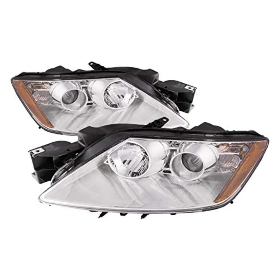 Fari per proiettori compatibili con Mazda CX7 20072011 Alloggiamento cromato Fari alogeni per conducente sinistro e lato passeggero destro f