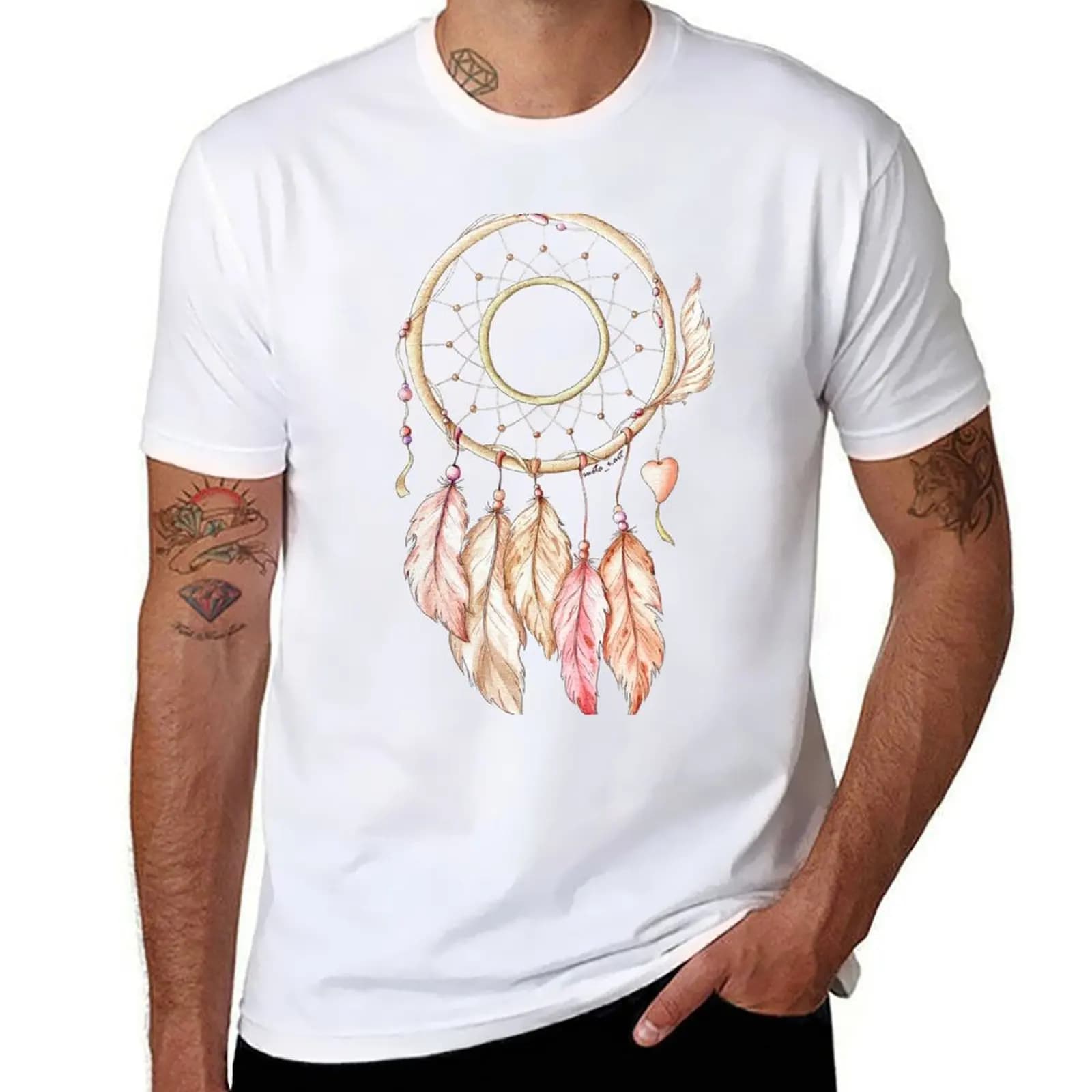 dream catcher T-Shirt t shirts for man pack cotton t shirts for man graphic tees T-Shirt