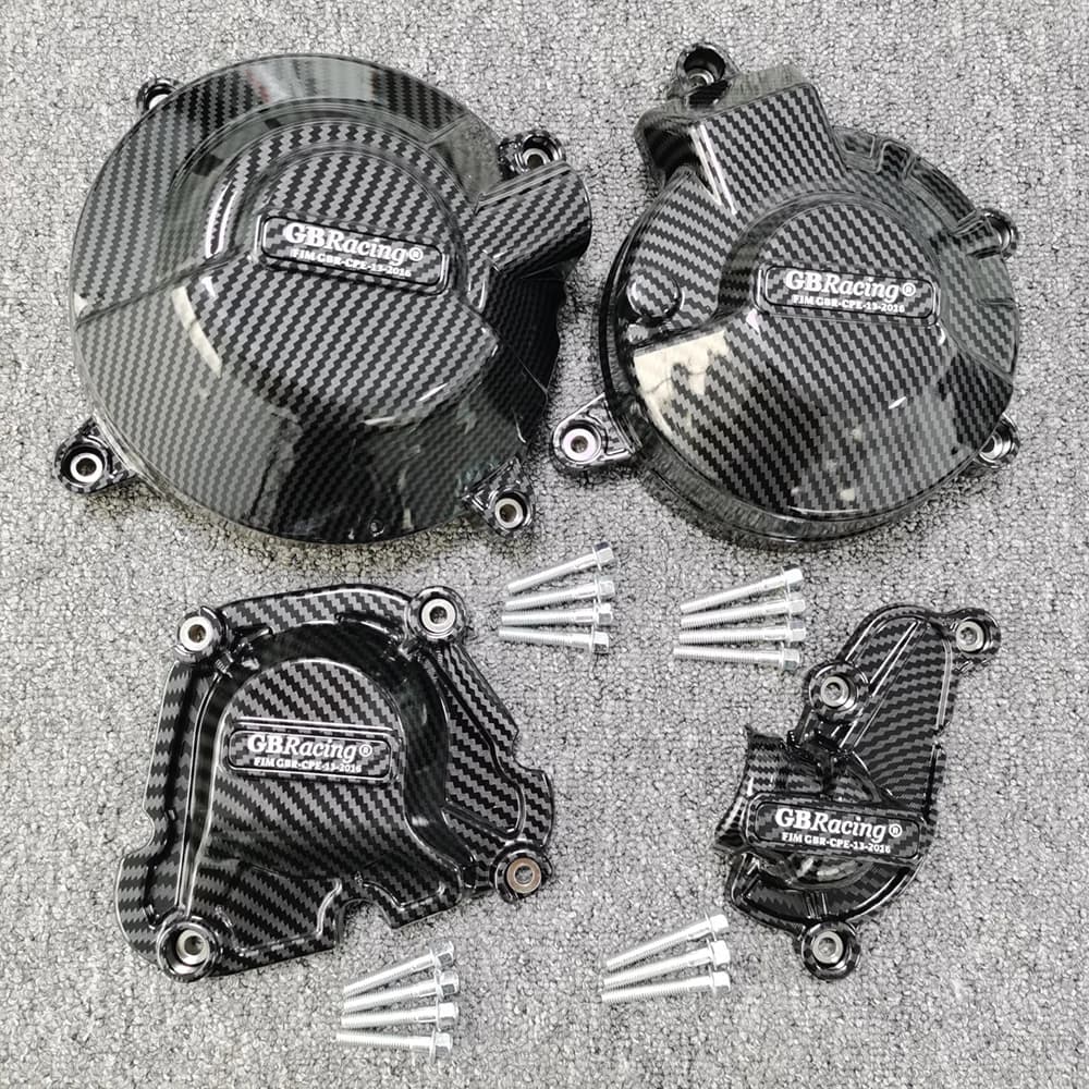Per Yamaha MT-09 SP FZ-09 TRACER SCRAMBLER XSR900 Copertura protettiva del motore in fibra di carbonio 2021-2025 Accessori moto