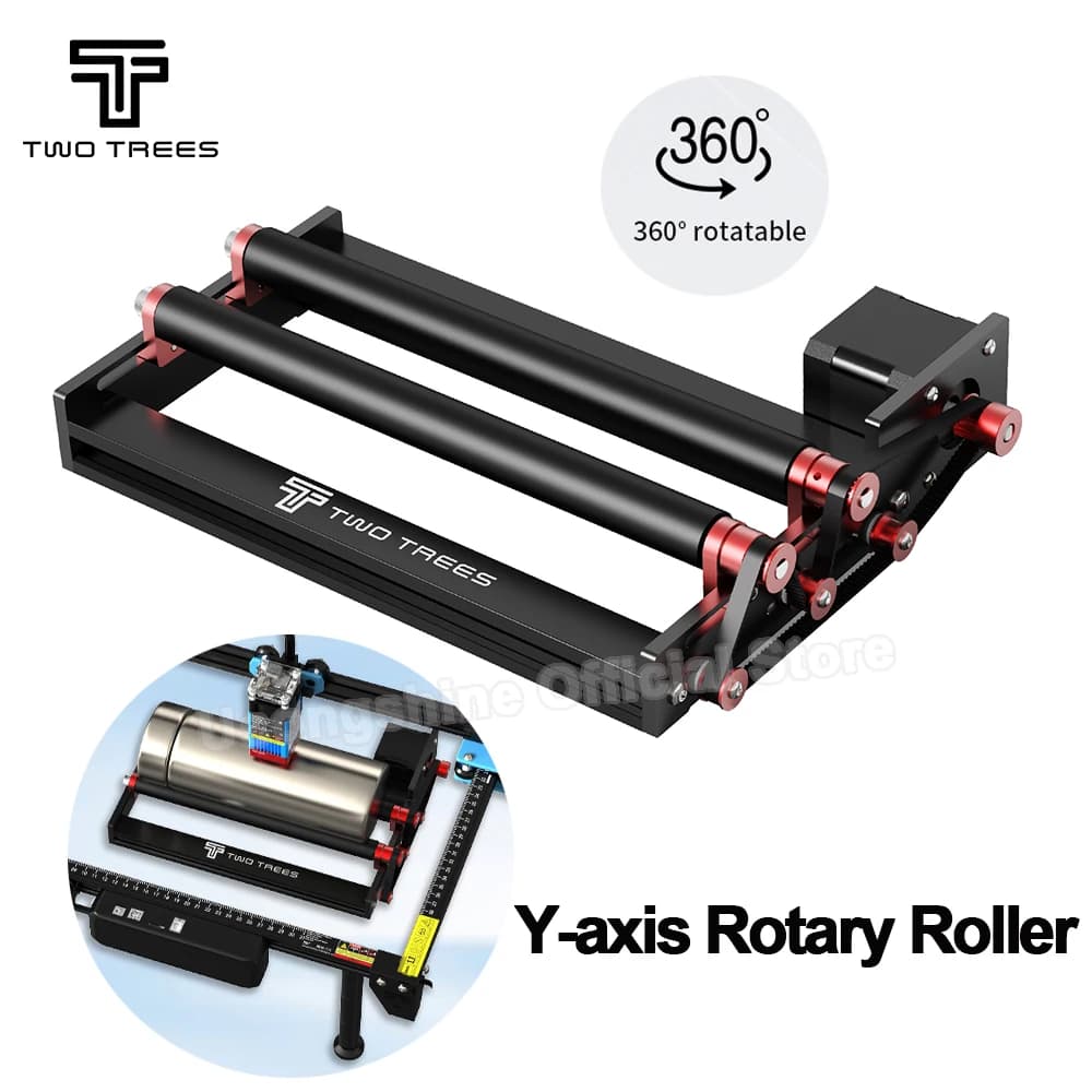 Macchina per incisione laser Twotrees Rullo rotante asse Y 360 ° Modulo di incisione rotante TR3 per incidere lattine di oggetti cilindrici