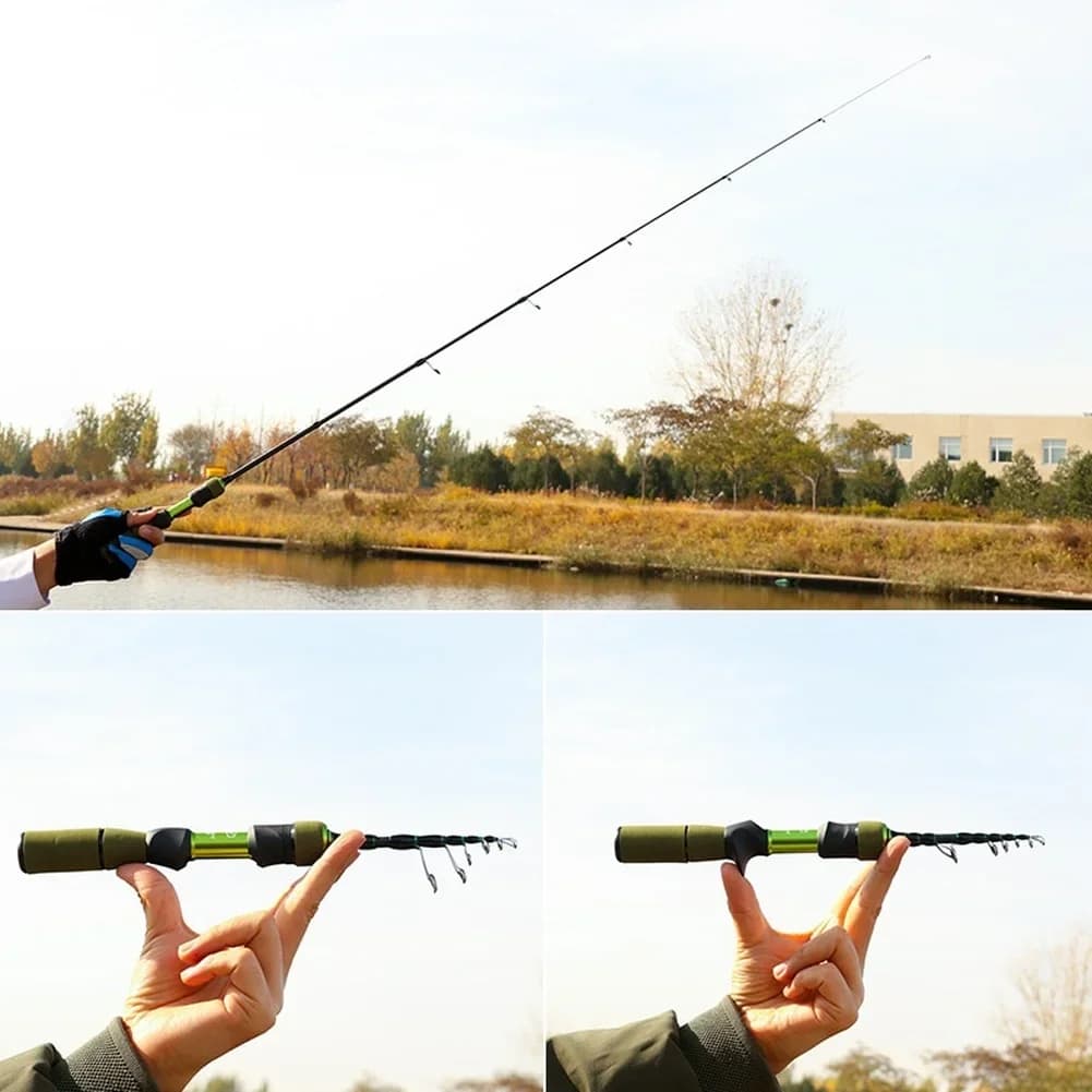 1 Pz Canna da lancio 1.5M 1.68M 1.8M Pistola/Manico dritto Canna telescopica regolabile in carbonio UL con impugnatura variabile Canna da pesca parti