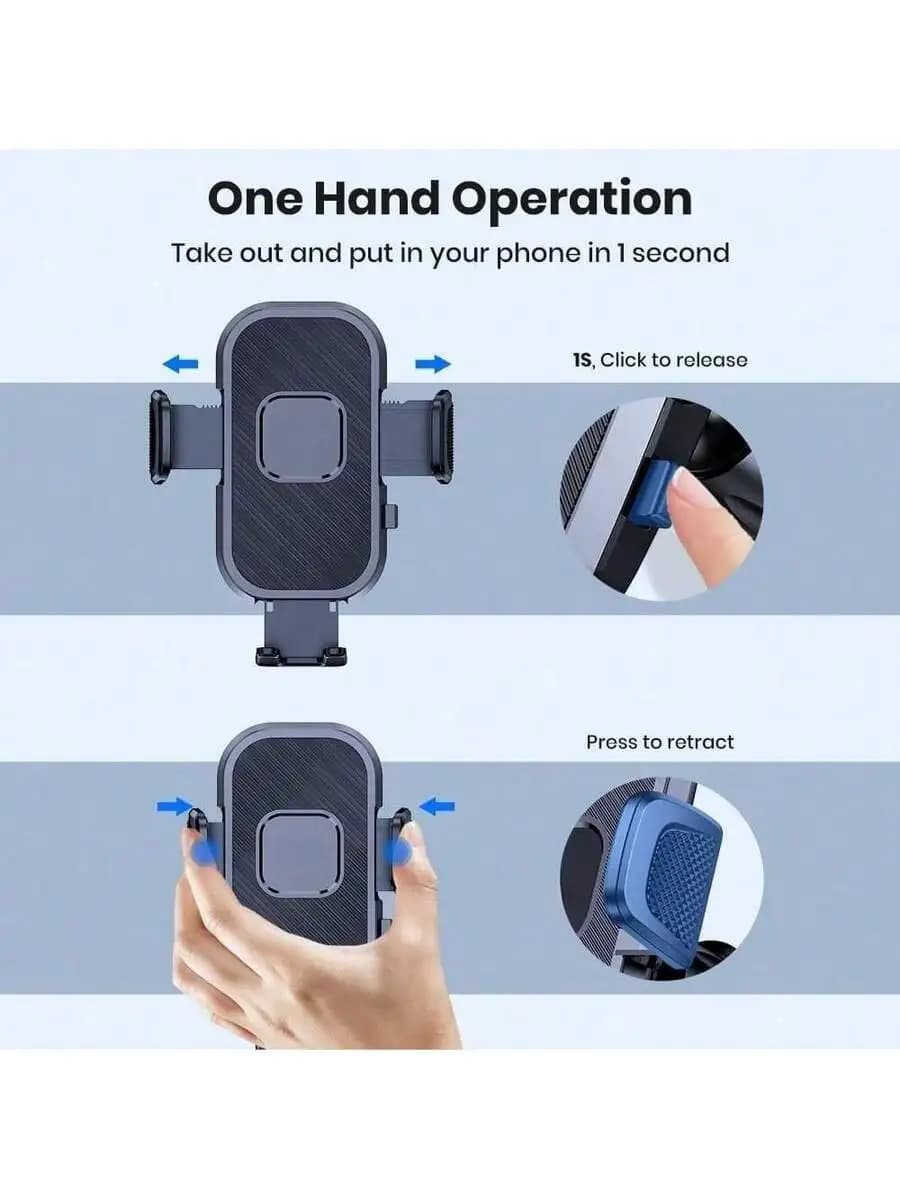 Supporto per telefono da auto per cruscotto, universale, per smartphone, a mani libere