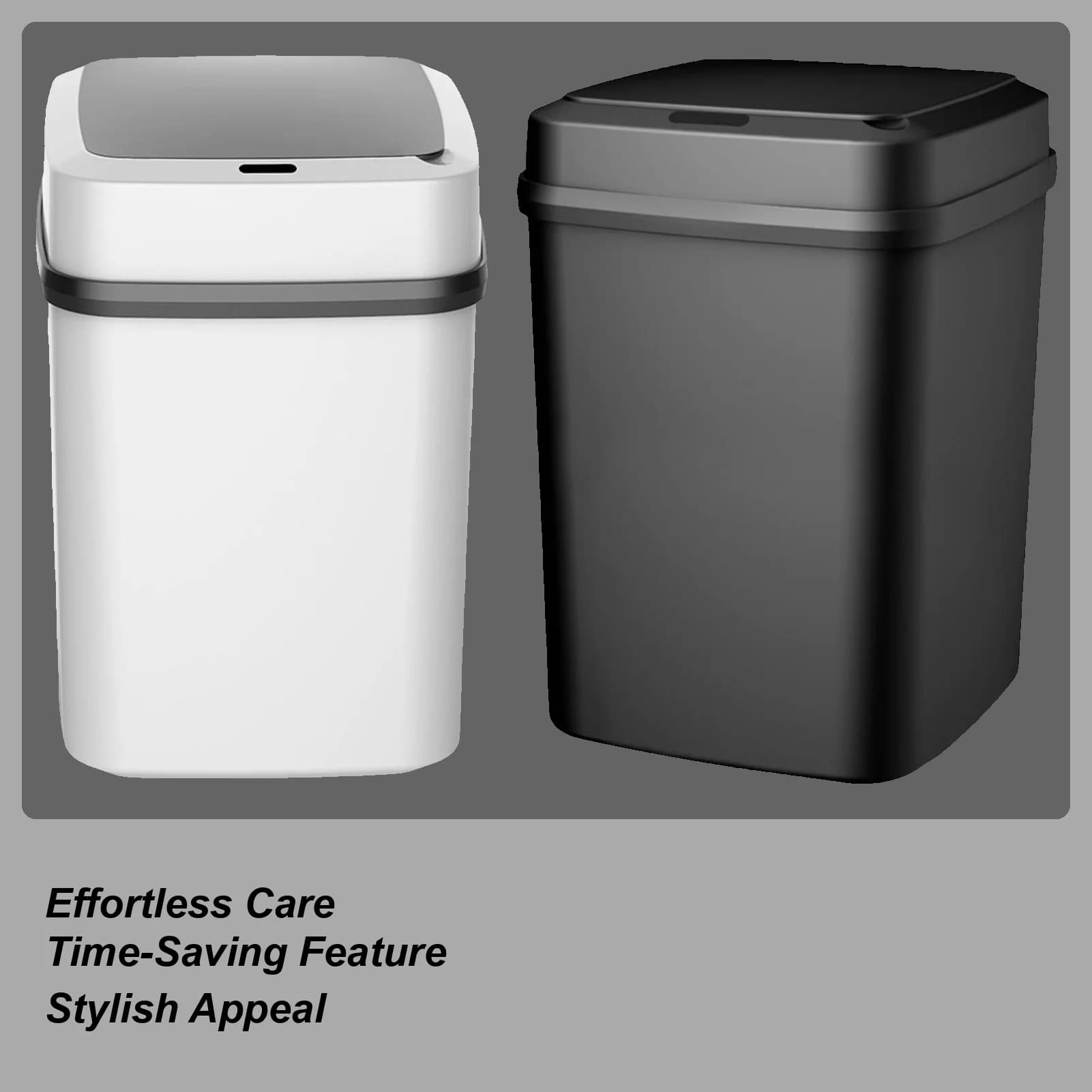 Bidone della spazzatura con sensore automatico con coperchio Bidone della spazzatura Touchless 13L Cucina Bidone della spazzatura Bidone della spazzatura Per bagno WC cucina