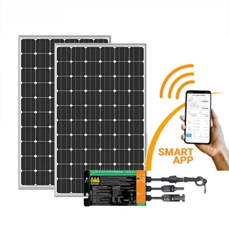 Kit Completo Pannello Solare 800W Connesso alla Rete, Sistema Fotovoltaico per Balcone Plug & Play, Dispositivo per Risparmio Energetico Domestico