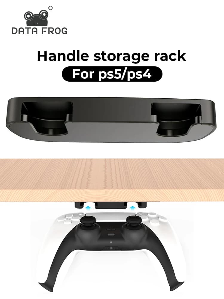 DATA FROG Staffa sospesa per controller di gioco portatile per PS5 sotto il supporto di archiviazione da scrivania Supporto per gancio per gamepad per joystick PS4
