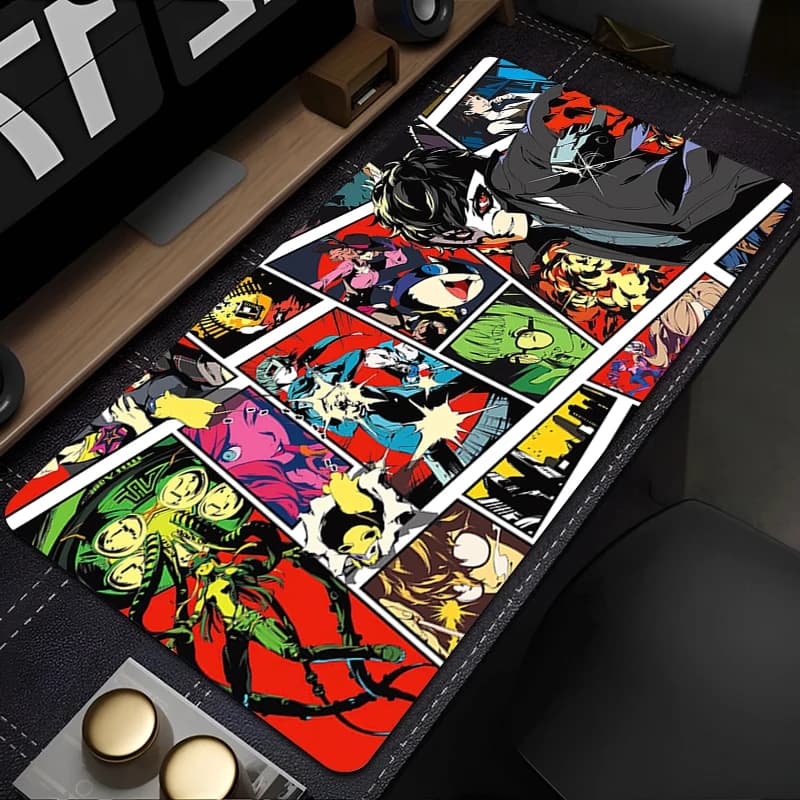 Design Sense Mouse Pad Anime PC Computer E-sports Players P-persona 5 Gamer Desk Mouse Mat Office Laptop 90x40cm Gaming Mousepad