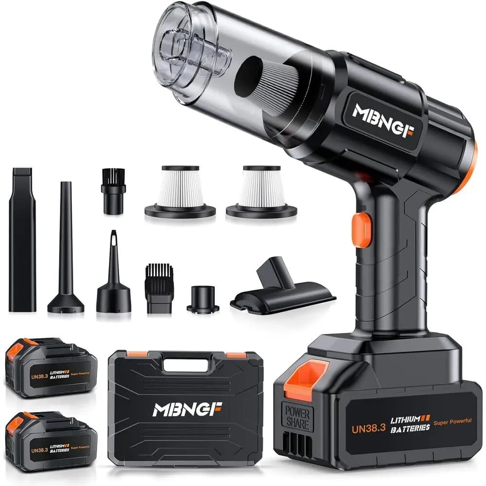 Aspirapolvere portatile senza fili ad alta potenza da 35000PA con funzione soffiante, ideale per auto, casa e ufficio, regalo perfetto