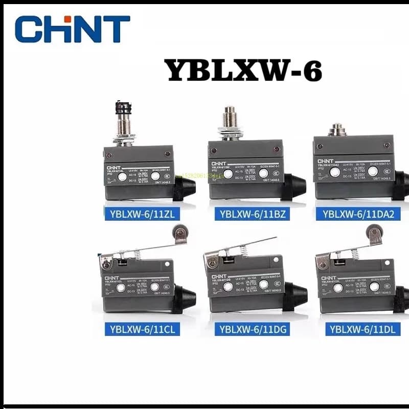 CHINT YBLXW-6 Momentary Travel Limit Switch, 1NO+1NC Contact for Door, Gate & Machine Position Detection